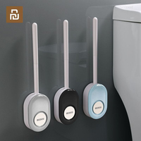 Youpin Toilet Brush Wall Mounted No Punching Toilet Cleaning Brush Soft Hair Silicone Home Cleaner Toilets Bathroom Accessories