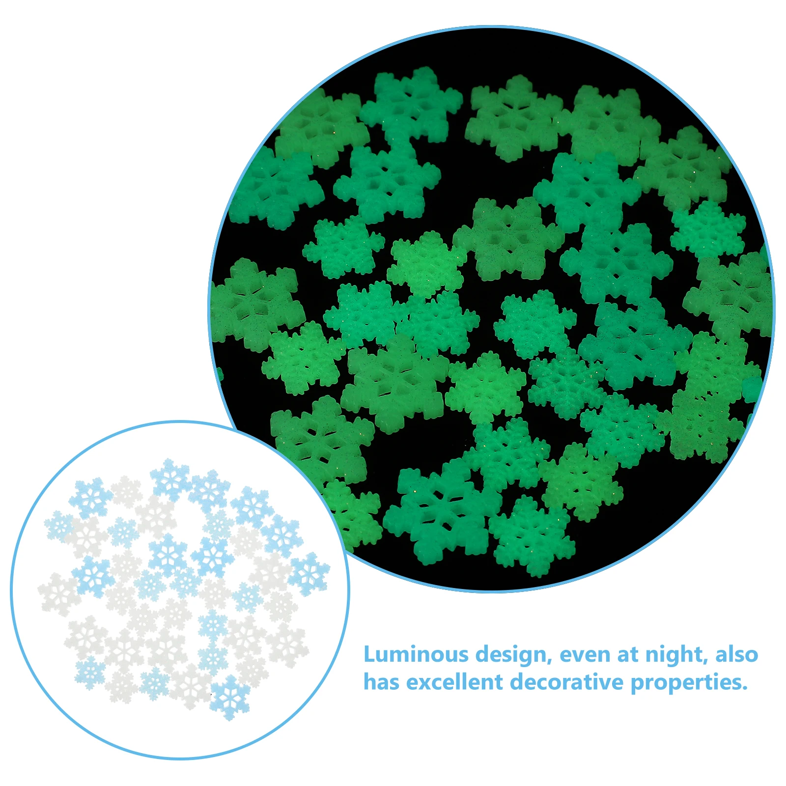 

80Pcs Mini Resin Charms Christmas Snowflake DIY Accessories Lovely Flatback Phone Case Decoration Craft Supply Decorative Xmas