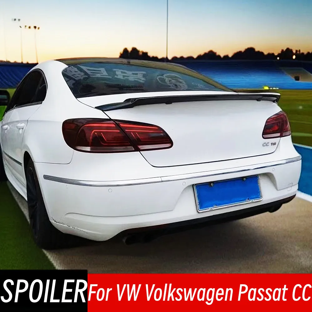 

Для 2009-2018 VW Volkswagen Passat CC черный карбоновый Bodykit автомобильная задняя крышка багажника багажник Ducktail спойлер для губ крылья тюнинговые аксессуары