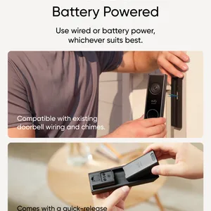 Sicherheitsvideo -Türklingel Eufy E340 Doppelkameras mit Lieferschutz 2K Full HD -Nachtsicht mit Draht oder Batterie gefüttert 8 Hauptverkaufskamera eufy - №1