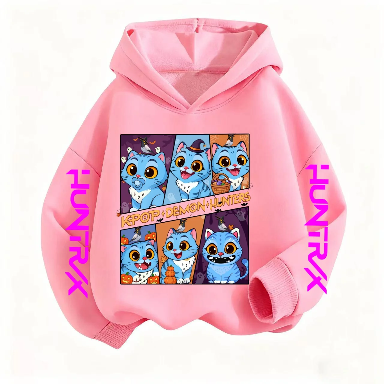 

Популярная детская толстовка с мультяшным принтом «Охотник демонов» на Хэллоуин, новая модная спортивная толстовка с длинными рукавами 25, повседневная уличная толстовка для мальчиков и девочек