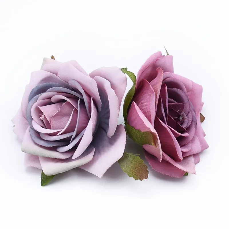 5/10 Stück 8 cm europäische Rosen Kopf Hochzeit dekorative Blumen Wand Braut Zubehör Ausverkauf künstliche Blumen Großhandel – Detail 16