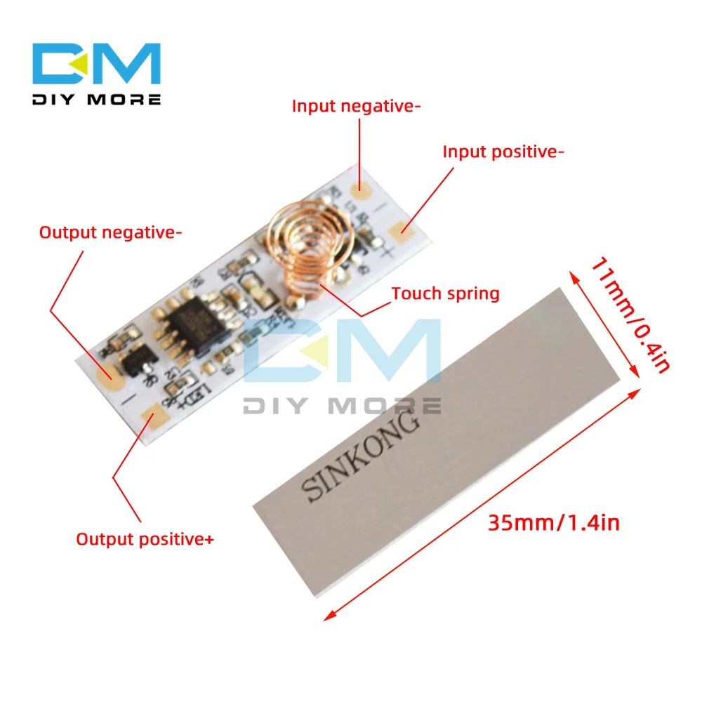 Touch Dimmer Switch Capacitive Module 3V-24V 3A LED Dimming Control Lamps Touch Switch Module for Desk Lamp Air Purifier