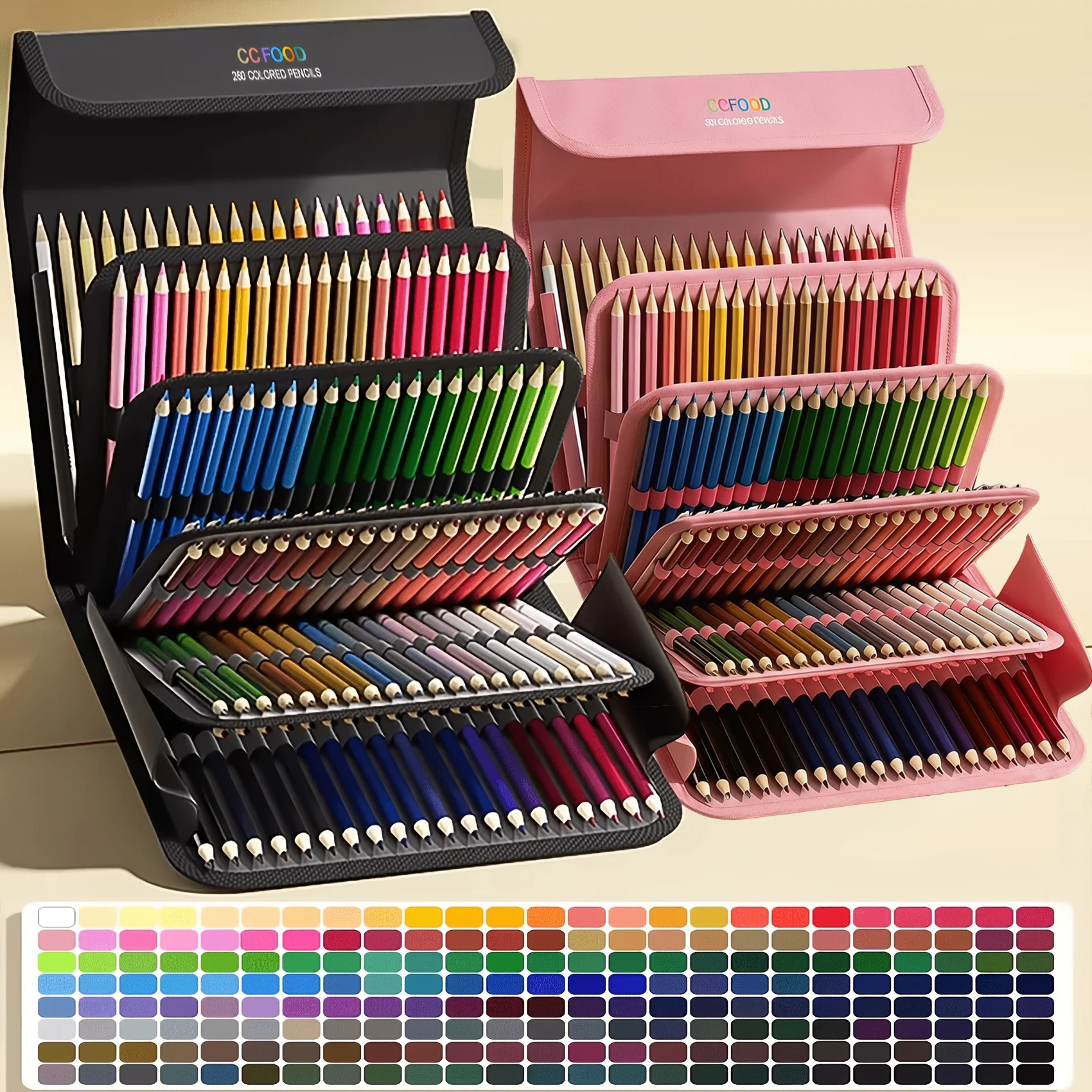 

50/72/120-color oil-based colored pencil set storage bag,color lead art crayons,suitable for professional artistic use