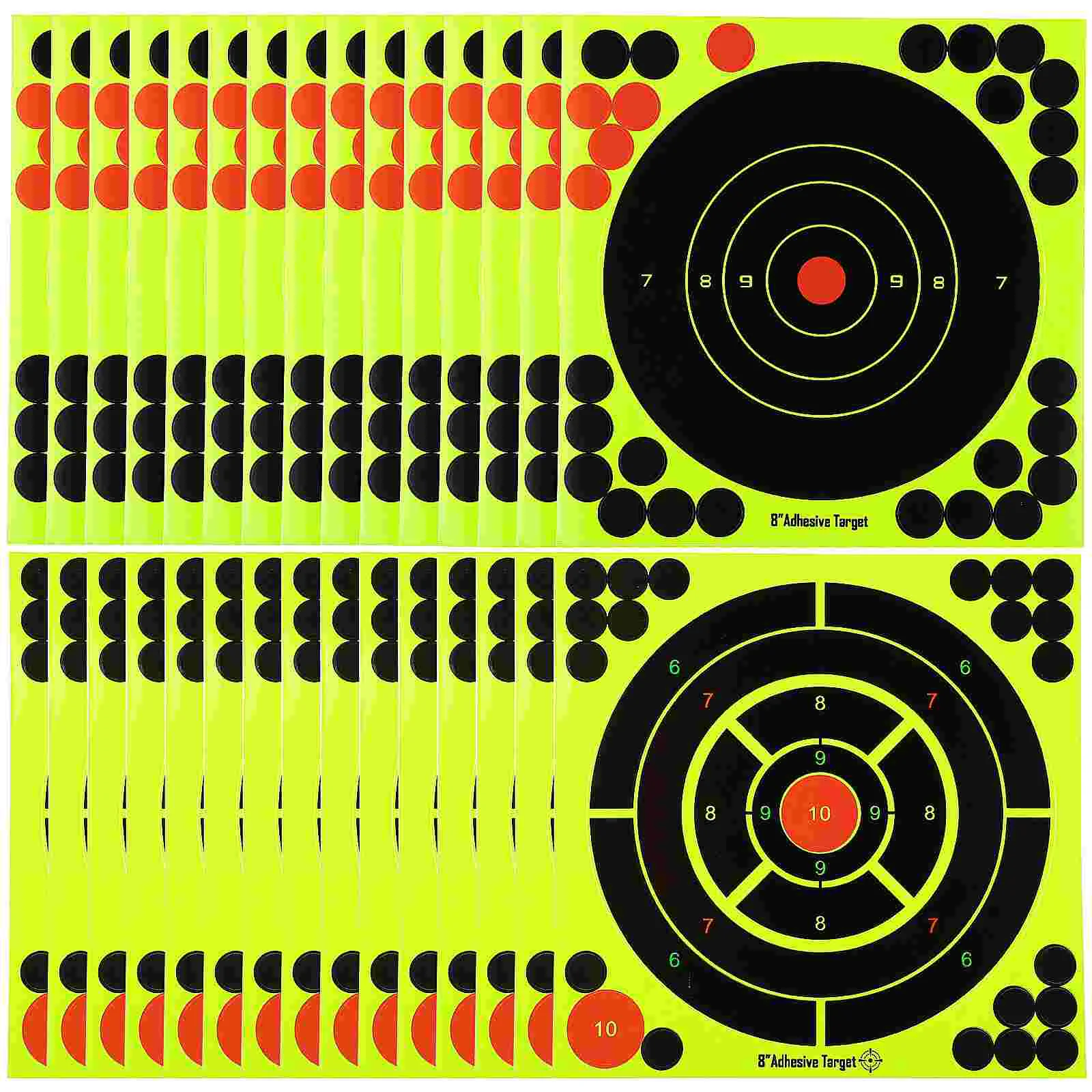 30 Pcs Shooting Target Stickers Targets for Sports Shot Papers Game Splatter Aiming Fluorescent Accessories Round