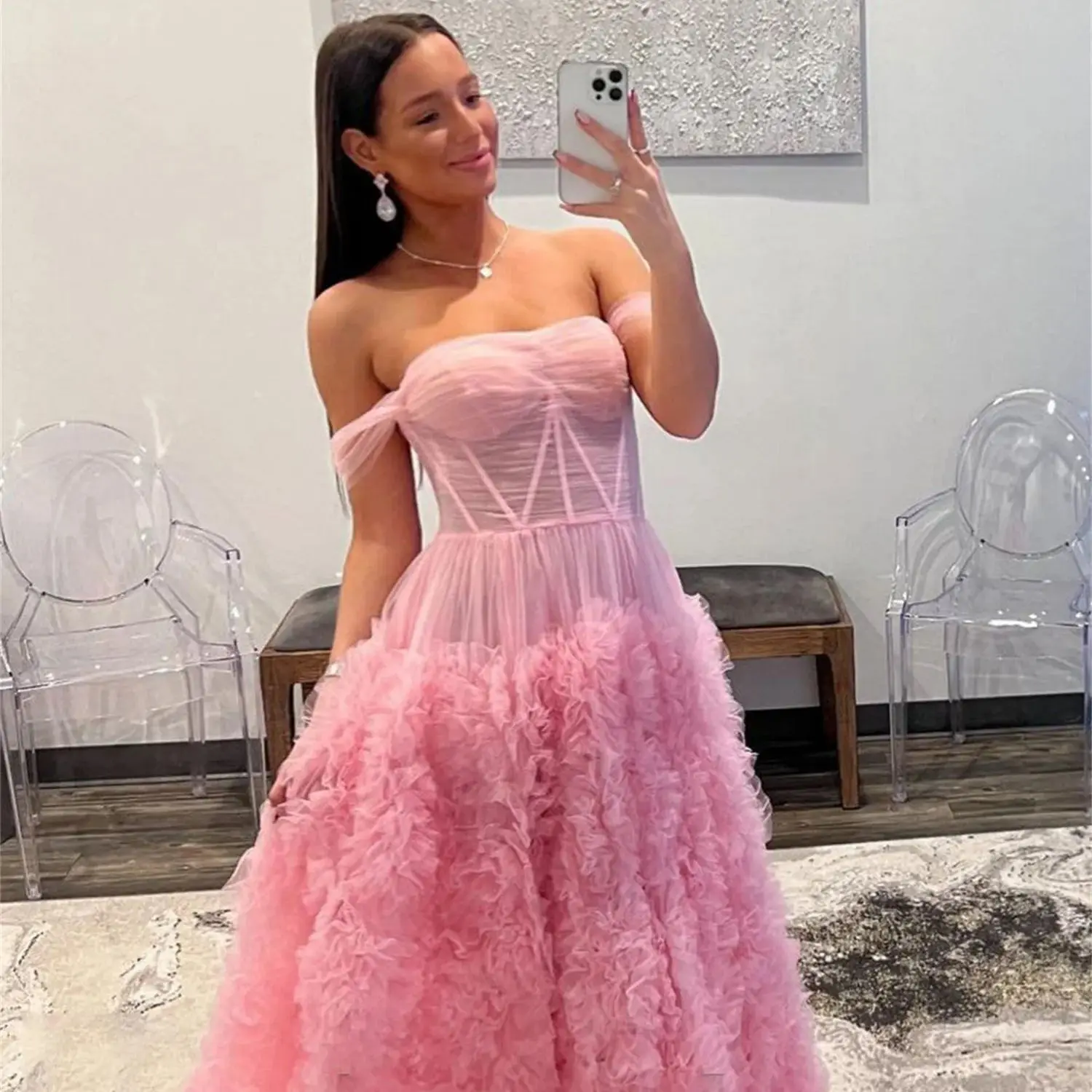 

Aileen Sweetheart Pink Strapless Slit Luxurious Women's Evening Dresses for Formal Occasions Robe Soiree De Luxe 2024 Prom Dress