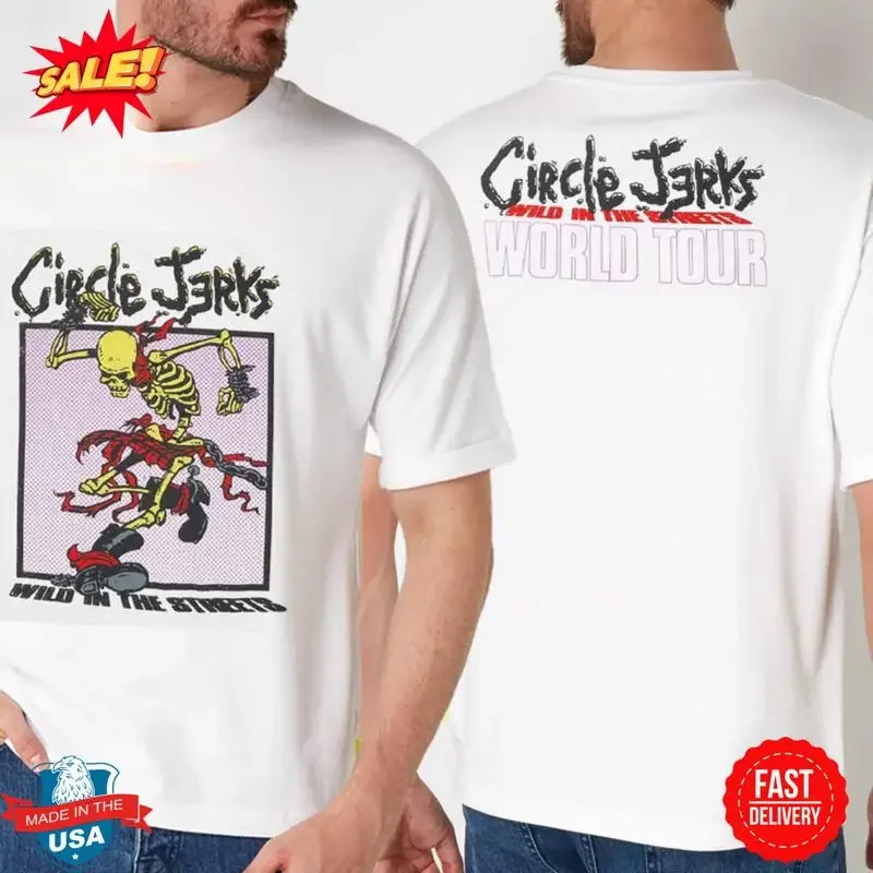 Circle Jerks Skank Man World Tour Wild In The Street Two Sided T Shirt
