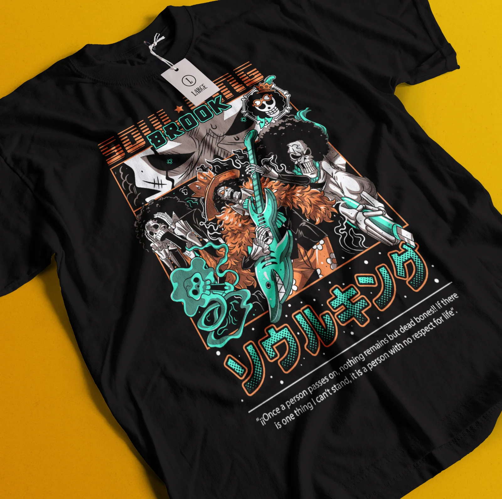 2026 Sommer ONE PIECE Anime Brook/Soul King Bedrucktes Lockeres Kurzarm-T-Shirt aus Reiner Baumwolle für Kinder Trendiges Unisex Casual Y2k