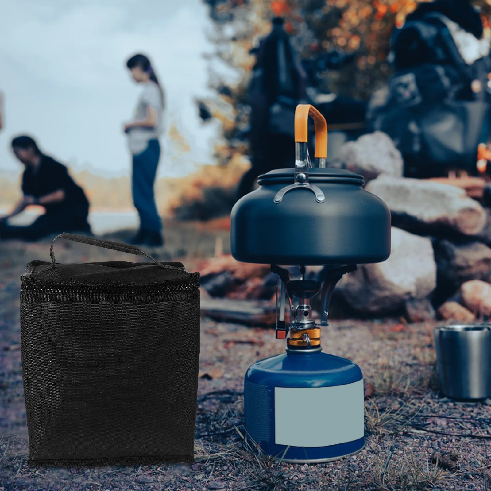 

Outdoor Gas Tank Storage Bag Tote Camping Cookware Anti-fall Sleeve Stove Carrier Heating Case Cassette