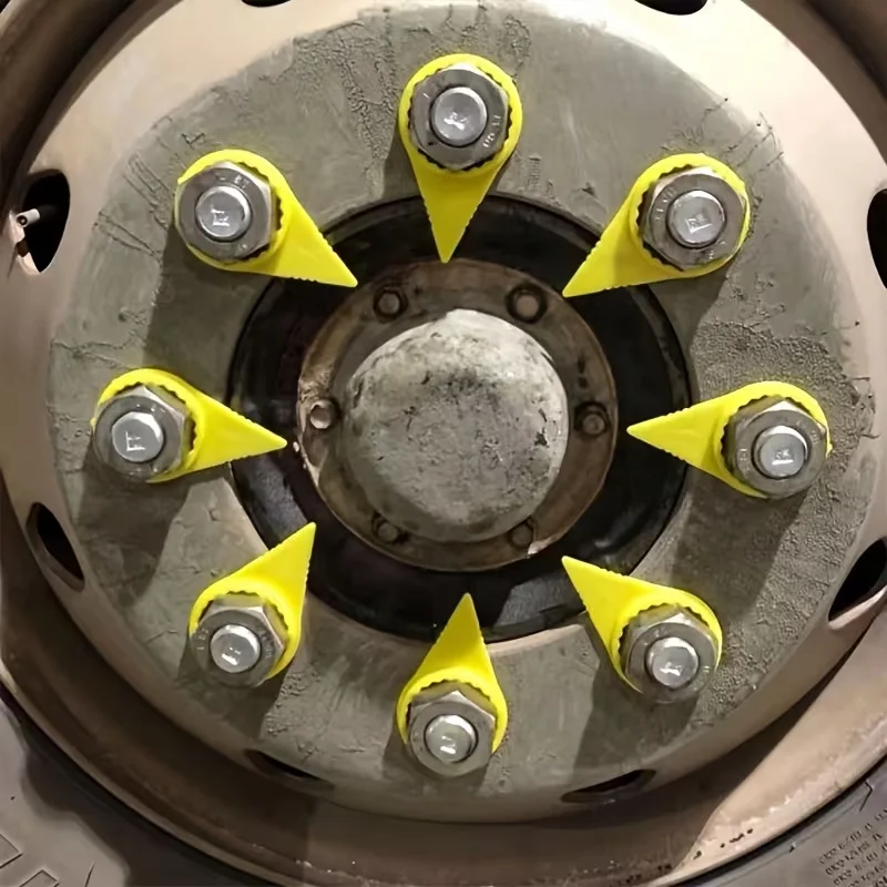 10 قطعة/المجموعة سيارة البلاستيك الإطارات الجوز مؤشر 32 مللي متر مؤشر الجوز الإطارات-سهلة الاستخدام السيارات والشاحنة محور الترباس تخفيف الكاشف