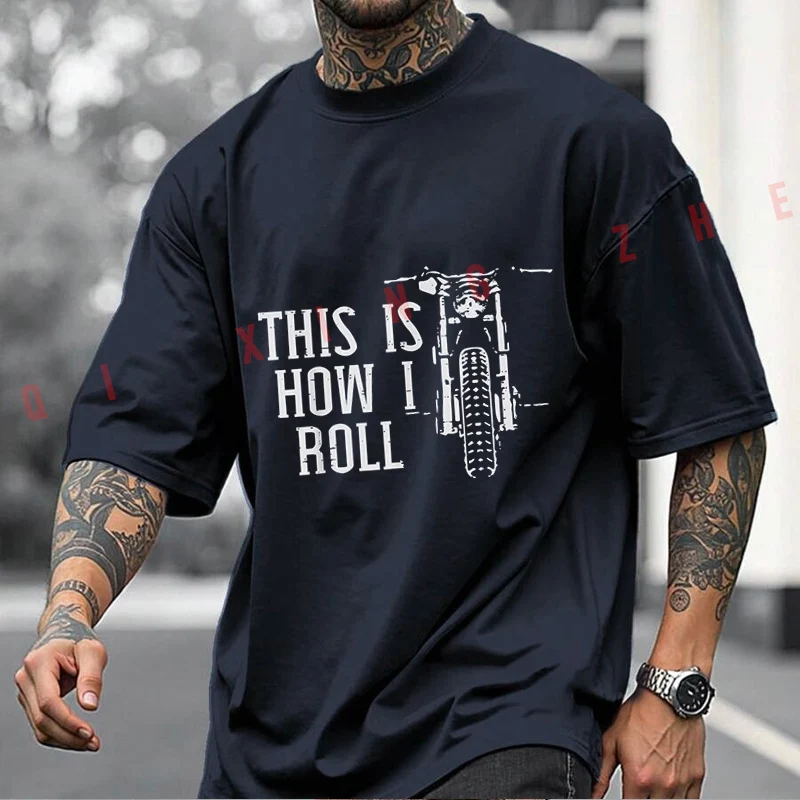 Biker Blood Motorcycle Design Motorcycle T-shirt Men And Women Cotton Casual Tshirt Short-sleeve O-neck Tops
