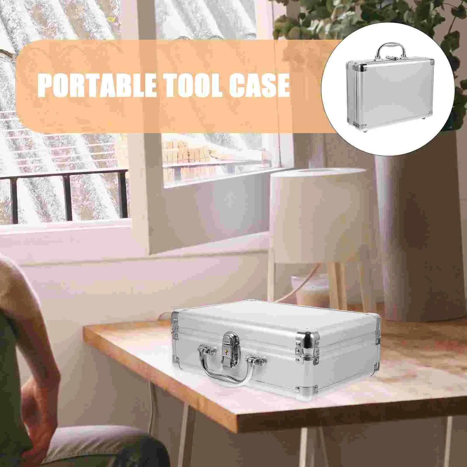 Suitcase Portable Workstation Briefcase Hard Briefcases for Men Multifunction Metal Cotton Aluminum Alloy