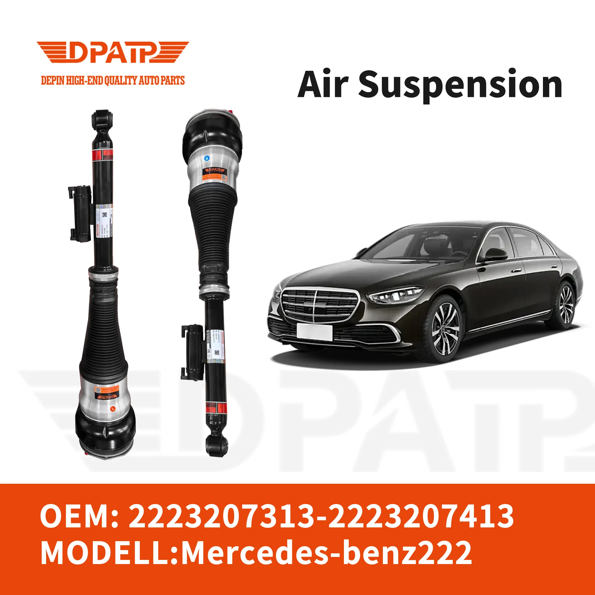Air Suspension Shock Supplier Coilover Kits Rear Air Suspension Shock Absorber A2223207313 2223207413 For Mercedes-Benz 222