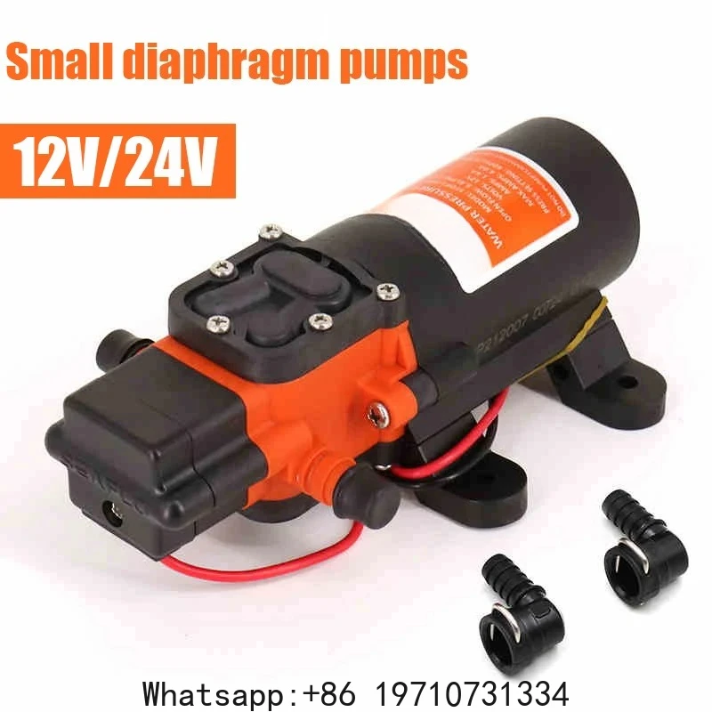 Small DC12V/24V 40PSI Motorhome Booster Diaphragm Pump Boat Self-priming Pump High Pressure Cleaning Irrigation Beverage Machine