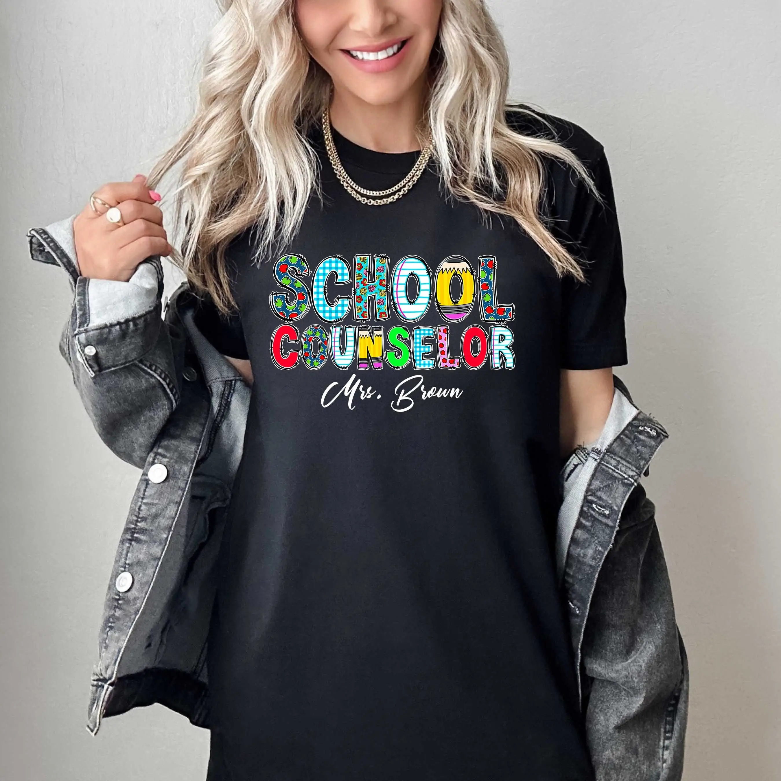 School Counselor T Shirt Teacher's Day for Teacher Appreciation s Back To