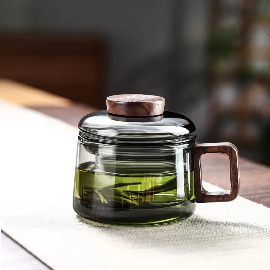 Versatile Glass Tea Cup With Infuser - Heat-Resistant, Reusable, Perfect For Home & Office Use