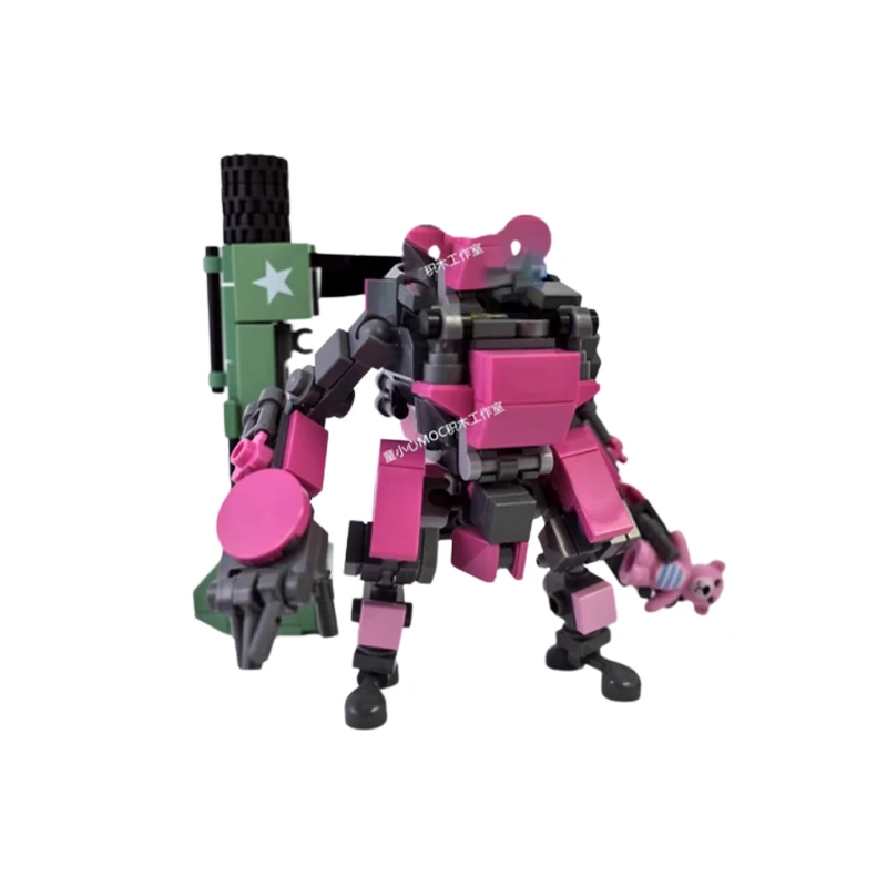 MOC Mecha Series Pink Building Block Robot DIY Model Puzzle Collection Experts Brick Toys Education for Children Birthday Gifts