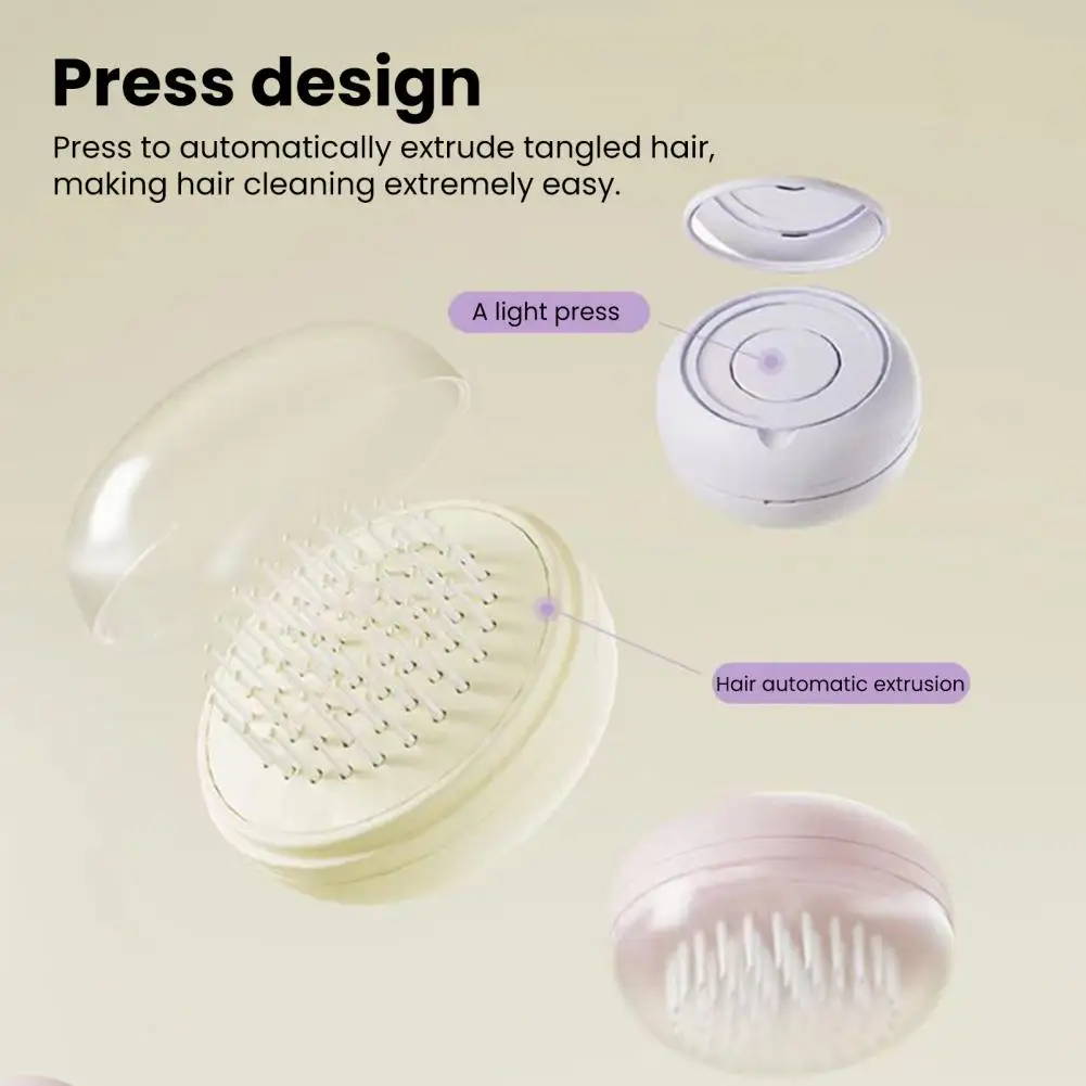 8cm Retractable Self-Cleaning Hair Brush Scalp Massage Anti-static AirCushion Comb Women Fluffy Hair Detangling Styling Brush