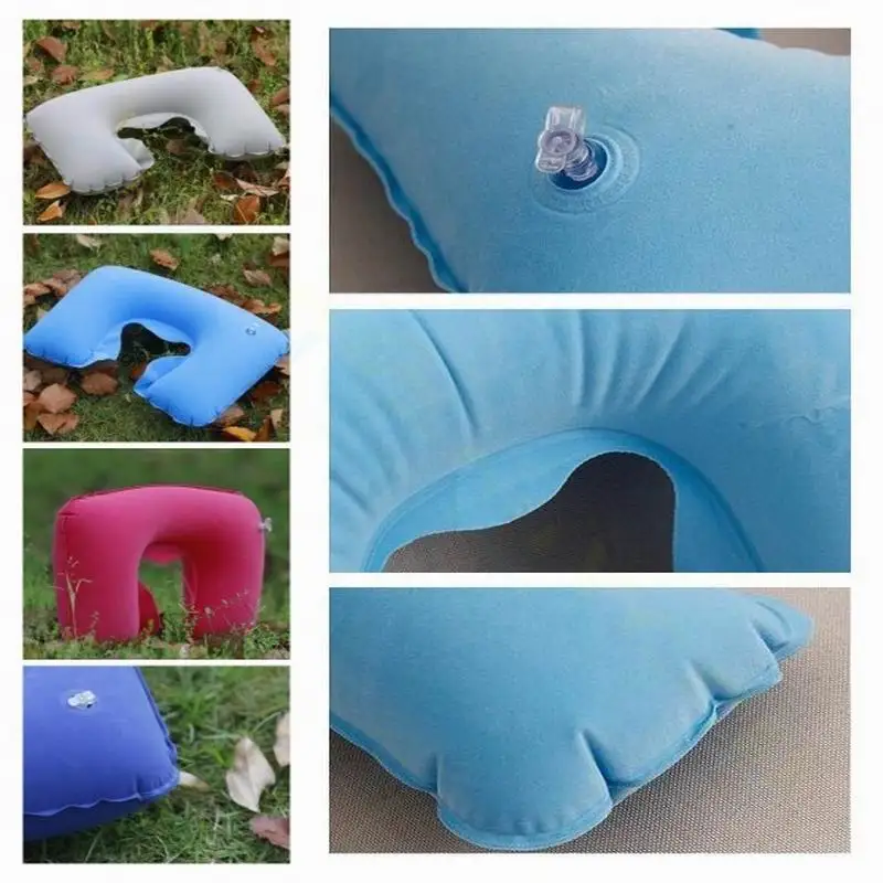 1pcs Functional Inflatable Neck Pillow Inflatable U Shaped Travel Pillow Car Head Neck Rest Air Cushion for Travel Neck Pillow