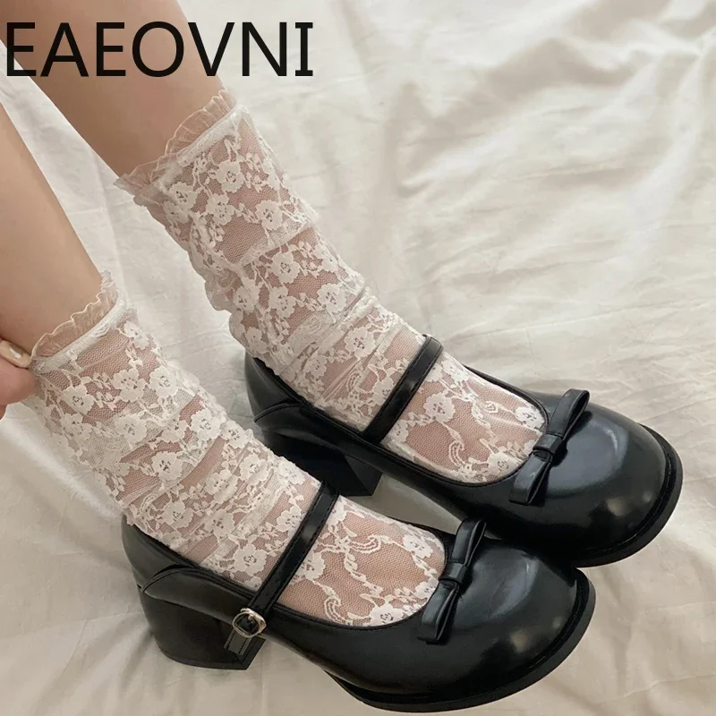 2024 Spring Mary Jane Shoes Women\'s Elegant Low Heel Shoes Fashion Casual Buckle Single Shoes Ladies College Style Footwear