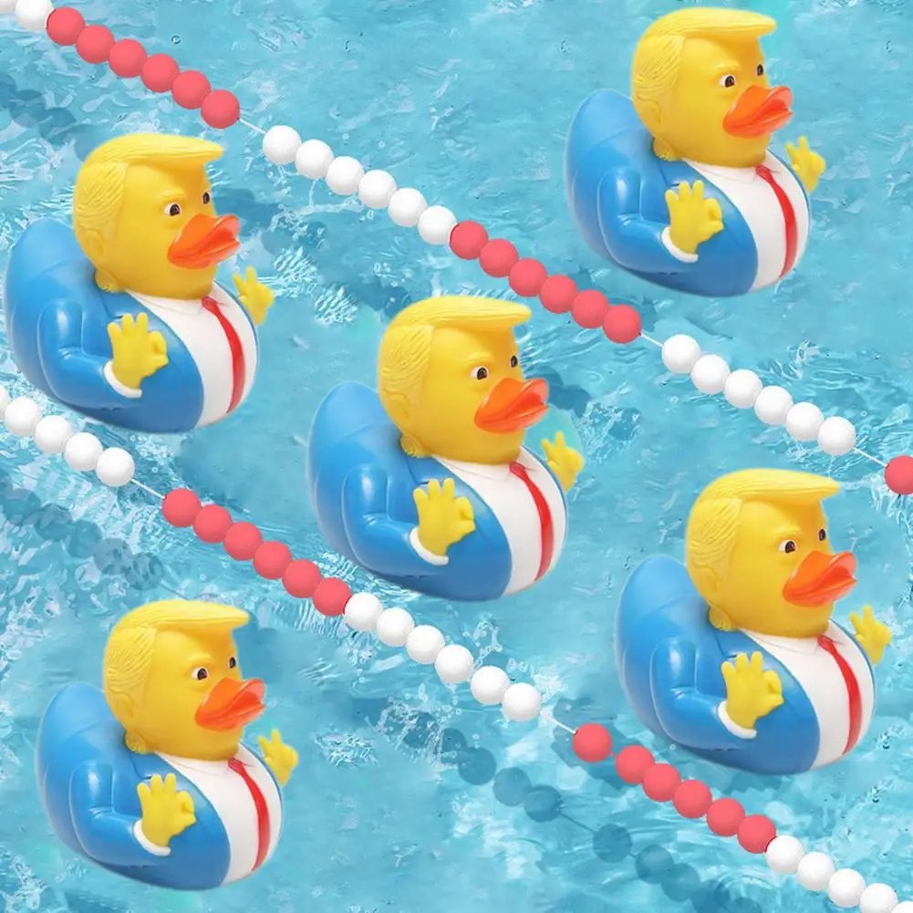 Floating Game Duck Suit-wearing Rubber Duck Funny Trump Rubber Duck Bath Toys for Kids Puncture-resistant for Pools for Children