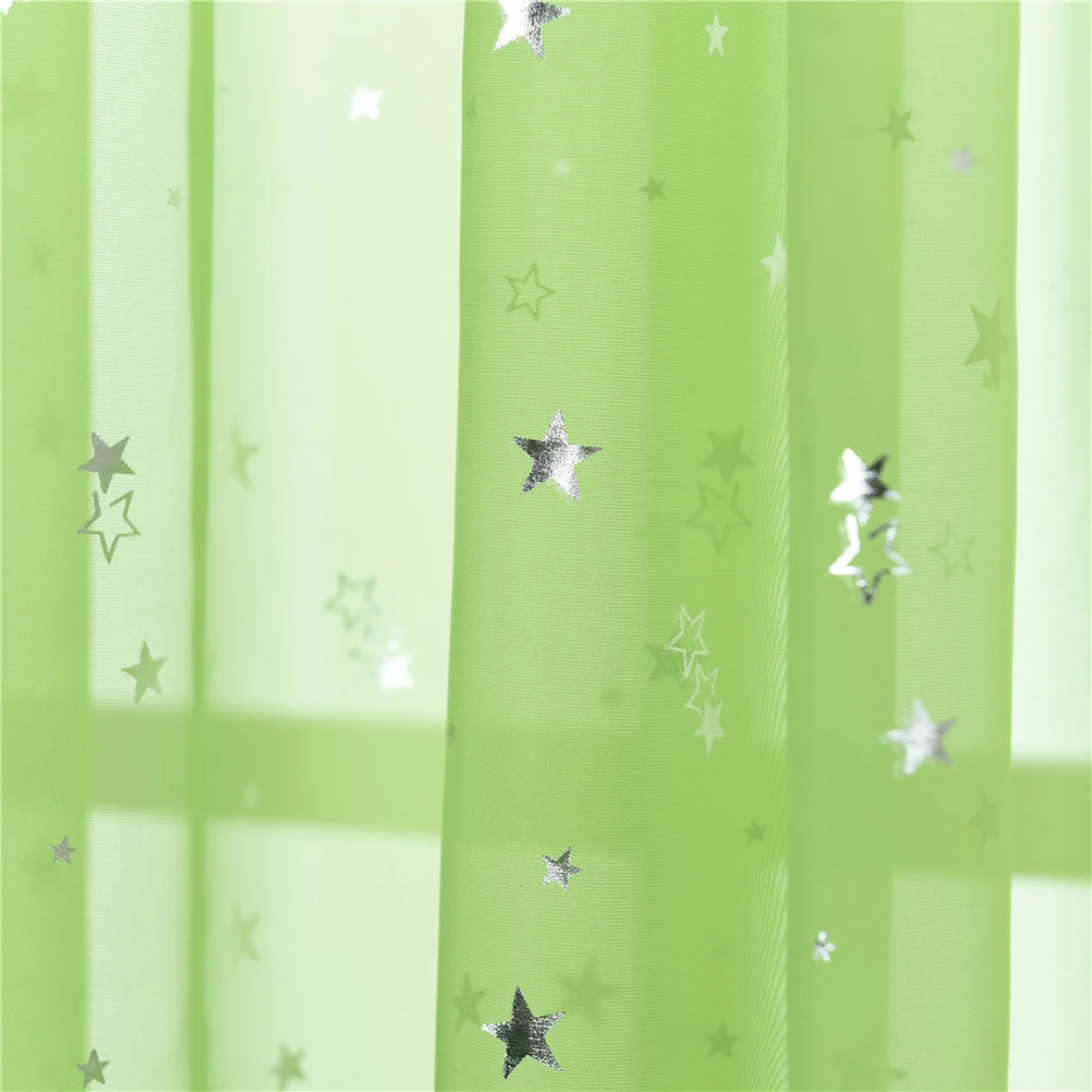 

Sheer Curtains Voile Linen Stars Blackout Window Tulle Polyester Bathroom Bedroom Decor Home Textile Finished Products