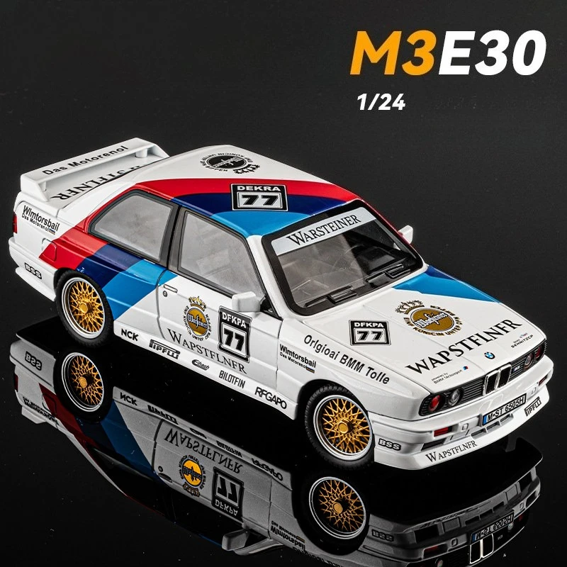 

1:24 M3 E30 Sport car Alloy Diecasts Sound and light Toy Vehicles Metal Toy Classic Car Model Collection Gift