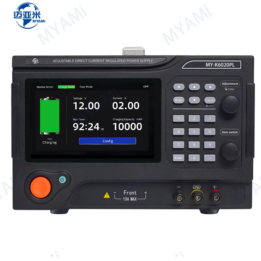 MYAMi 15V 10A 20A 30A 40A 50A 60A 80A 100A Banco de laboratorio programable ajustable Fuente de alimentación conmutada de CA a CC con cambio de batería