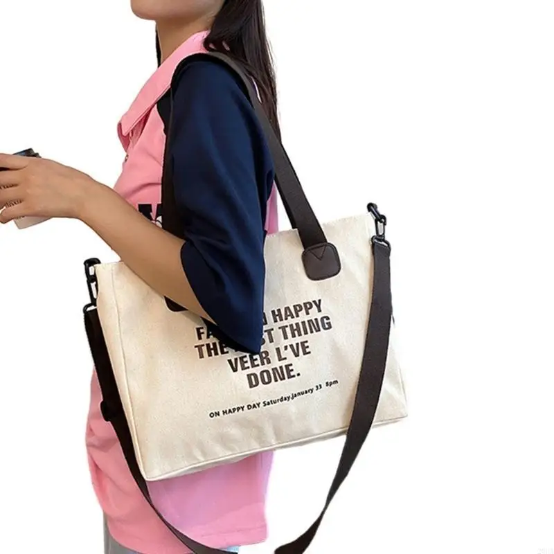 

Canvas Crossbody Bag Tote Large Capacity Shoulder Bag Beach Bag Underarm Bag 20CA