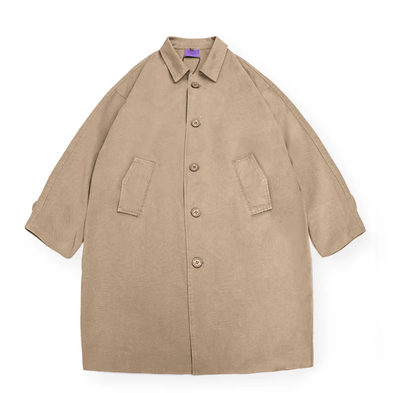 

Akkad Kuti 2026 Winter New Hot Sale of The Season Men's Retro Solid Color Cotton Jacket Mid-Length Cityboy Workwear Style