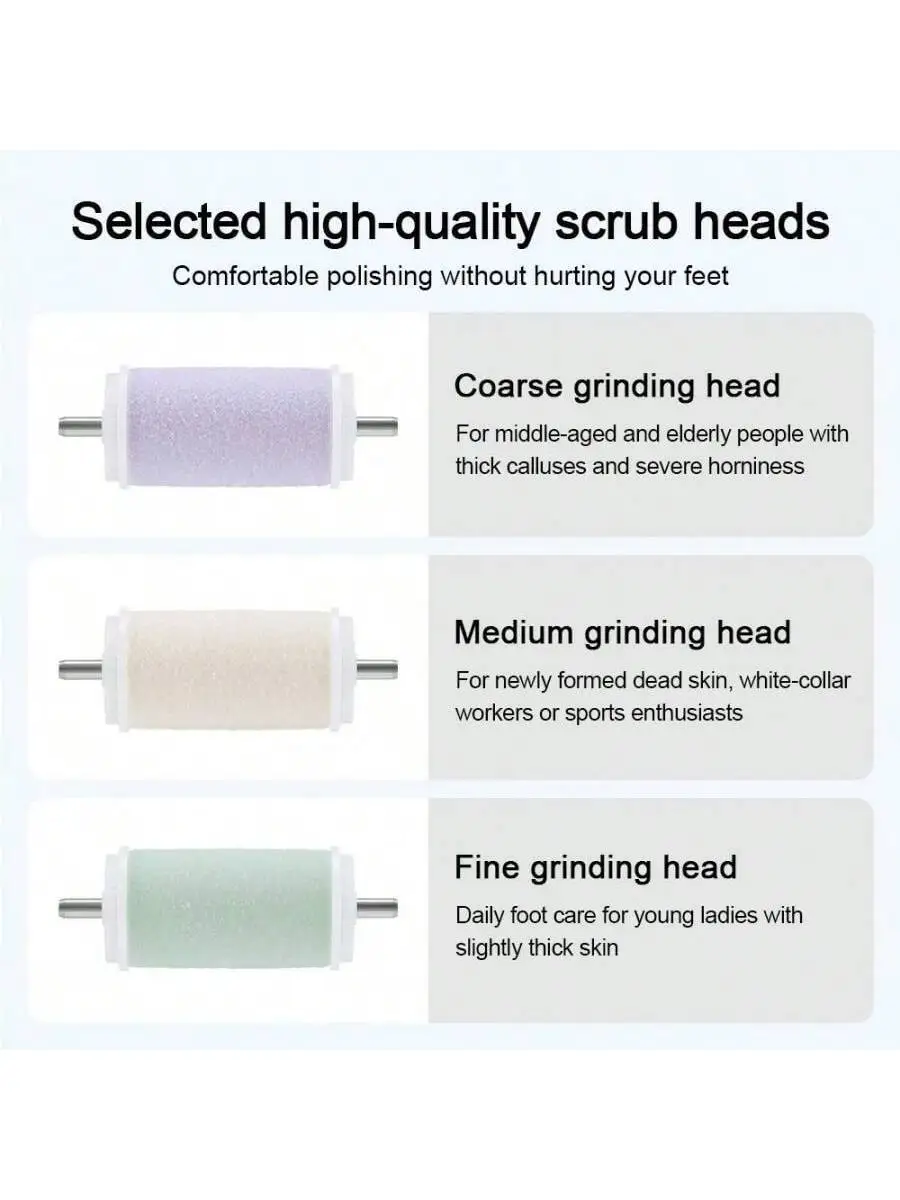 Herramientas de pedicura de molienda recargables por USB, Lima para pies, eliminador de callos, cuidado de la piel del pie