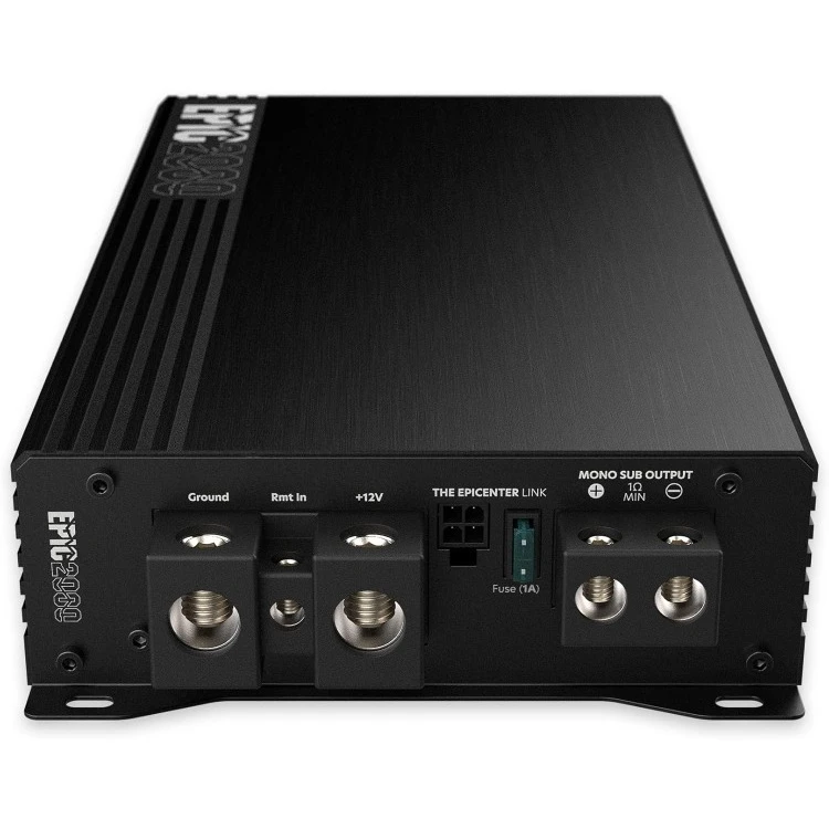 EPIC2000 Epic Series 2000 Watt RMS 1-Channel Monoblock Amplifier Subwoofer Audio Mobil, Kelas D, Epic Boost, Subsonic