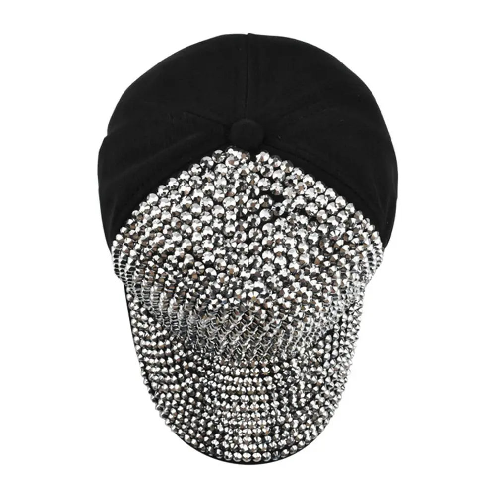 Fashion Luxury Rhinestones Sequins Baseball Cap For Women Girls Summer Cotton Hat Snapback Hiphop Hat