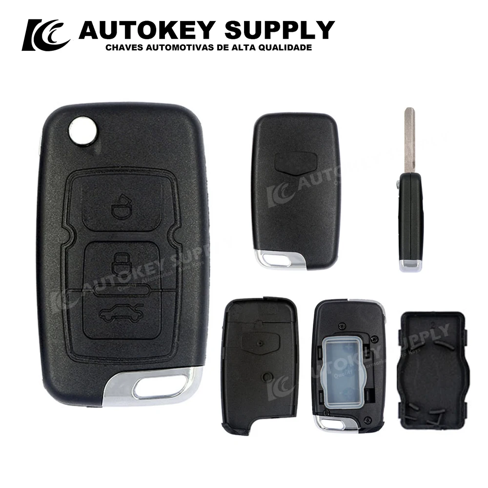 

ForGeely Foldable Key Shell 3 Button Right Slot (With Logo) Autokeysupply AKGLF105