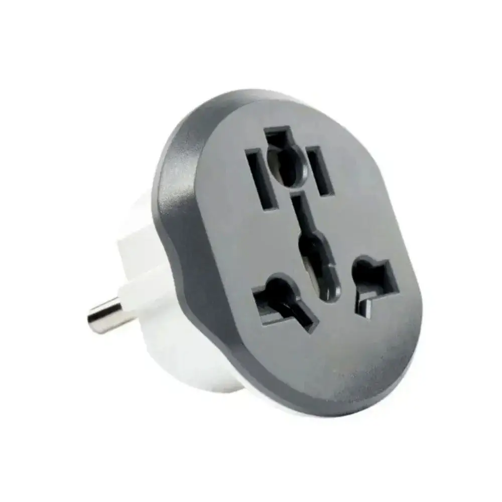 

SIXWGH 1Pcs Universal 2-Pin 16A Travel Adapter with 3 Outlets US to EU/UK/AUS/RU/China Socket Converter for NFC CN Standards