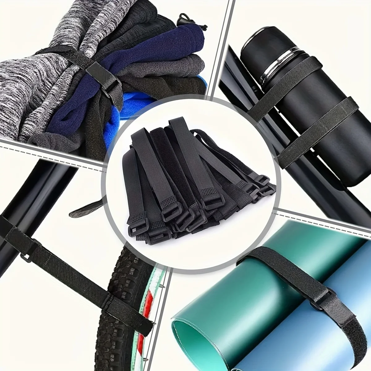 10 قطع/مجموعة أشرطة تثبيت سريعة وربطات كابلات! شريط ربط بخطاف وحلقة مناسب للحفاظ على الكابلات أنيق ونظام #2