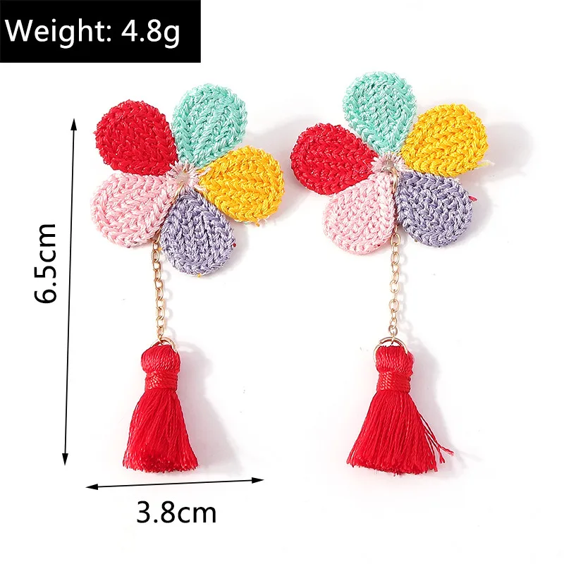 Aihua Niedliche gehäkelte Blumen-Ohrringe für Frauen und Mädchen, handgefertigt, Schmetterling, Schleife, flauschige Kugel-Ohrringe, Geburtstagsfeier, Schmuck, Geschenke – Detail 38