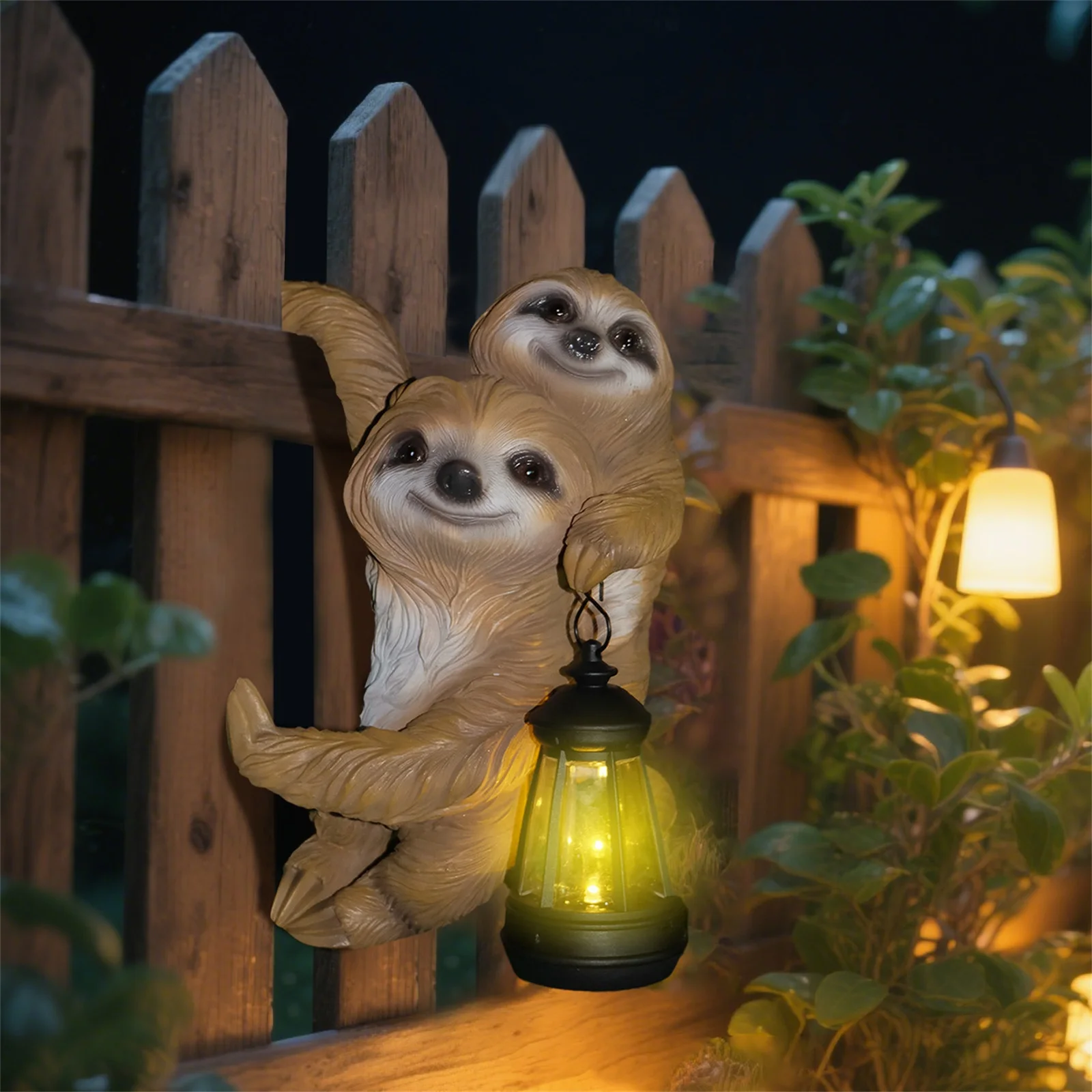 

Рождественский ленивец, солнечная лампа, садовое настенное крепление, милый ленивец, рождественский декоративный светильник, украшение для двора, забора, праздничные подарки