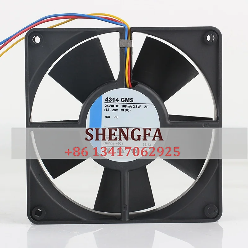 

New 4314 GMS/ 4314 32mm 24V DC 2.6W 0.11A 140m3/ h 2300rpm 12032 12cm axial cooling fan