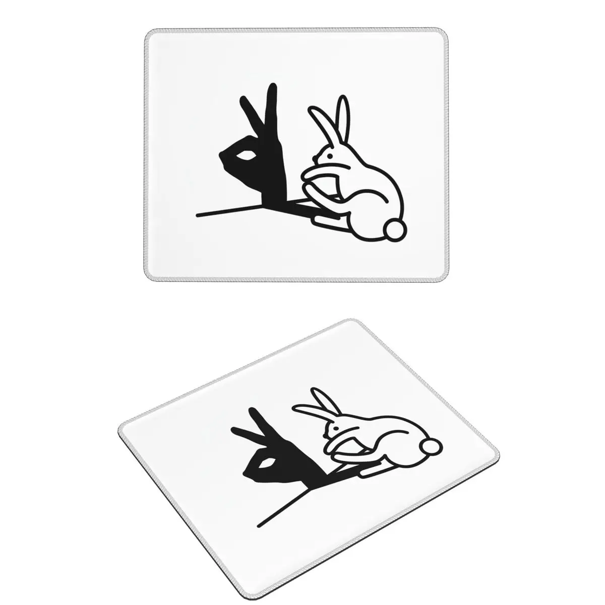 

Забавный кролик, тени для рук, куклы, юмор, поп-арт, коврик для мыши, компьютерная клавиатура, коврик для мыши, игровой ПК, ноутбук, настольный коврик, настольные коврики