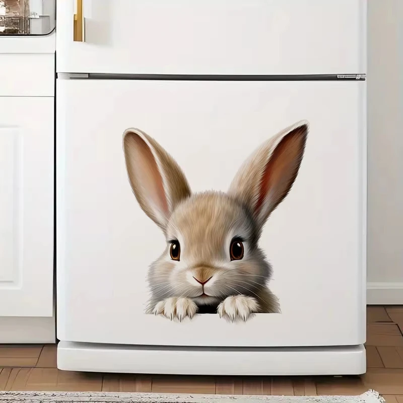 Cute Bunny With Long Ears Wall Sticker Living Room Sofa Background Decoration For Home Decor Kids Room Art Decals M1594