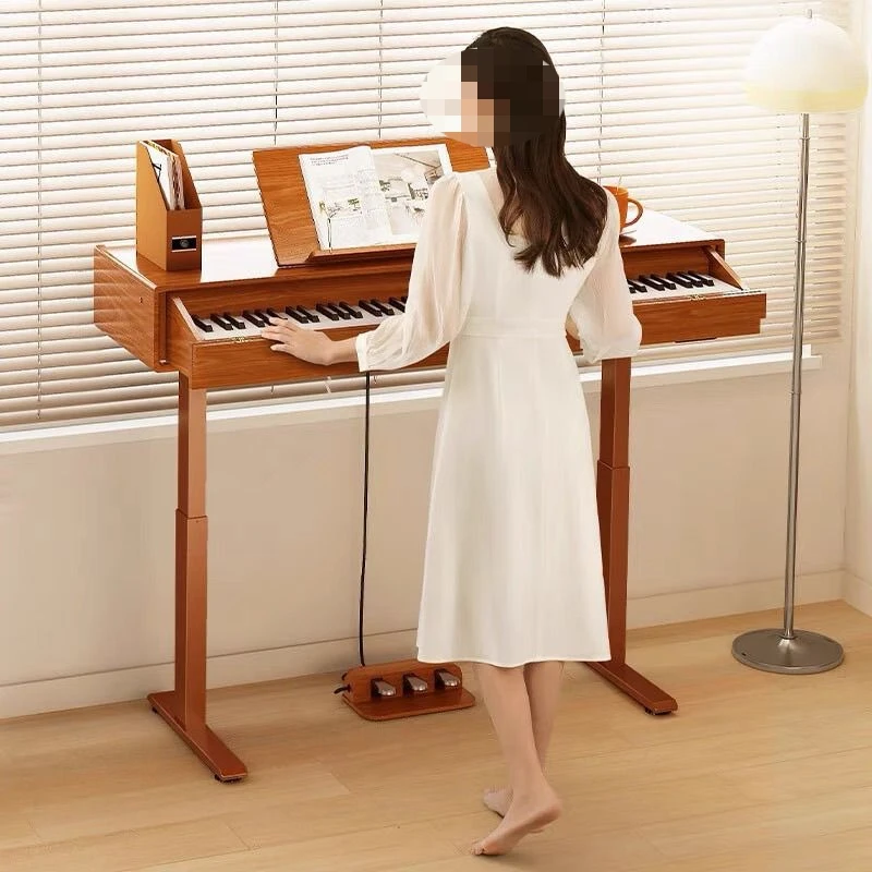 Lifting electric piano 88-key heavy hammer home beginner solid wood drawer piano