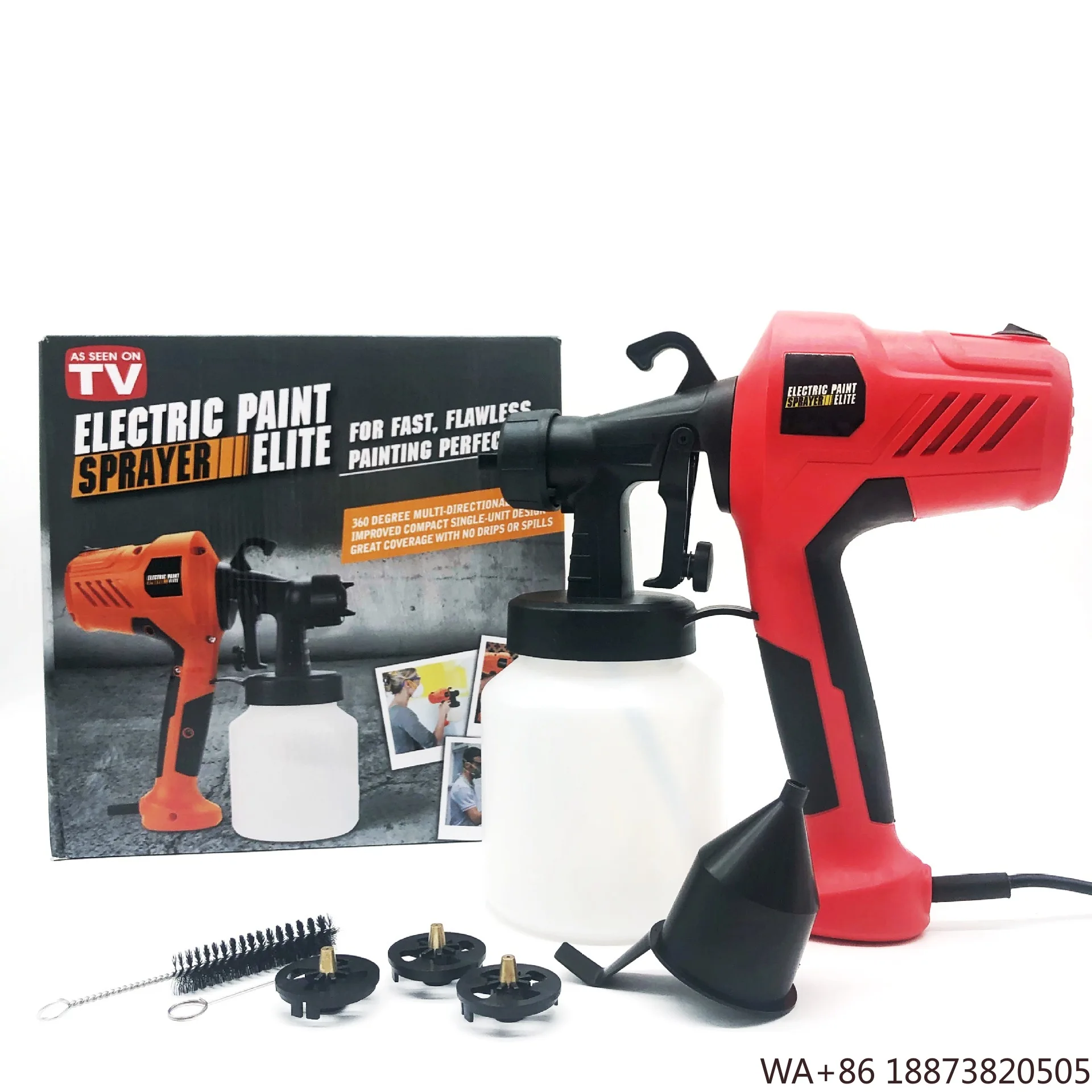 رش طلاء كهربائي 220 فولت/110 فولت، ضاغط طلاء، بخاخ طلاء كهربائي للسيارات، بدون هواء، تحكم في التدفق قابل للتعديل