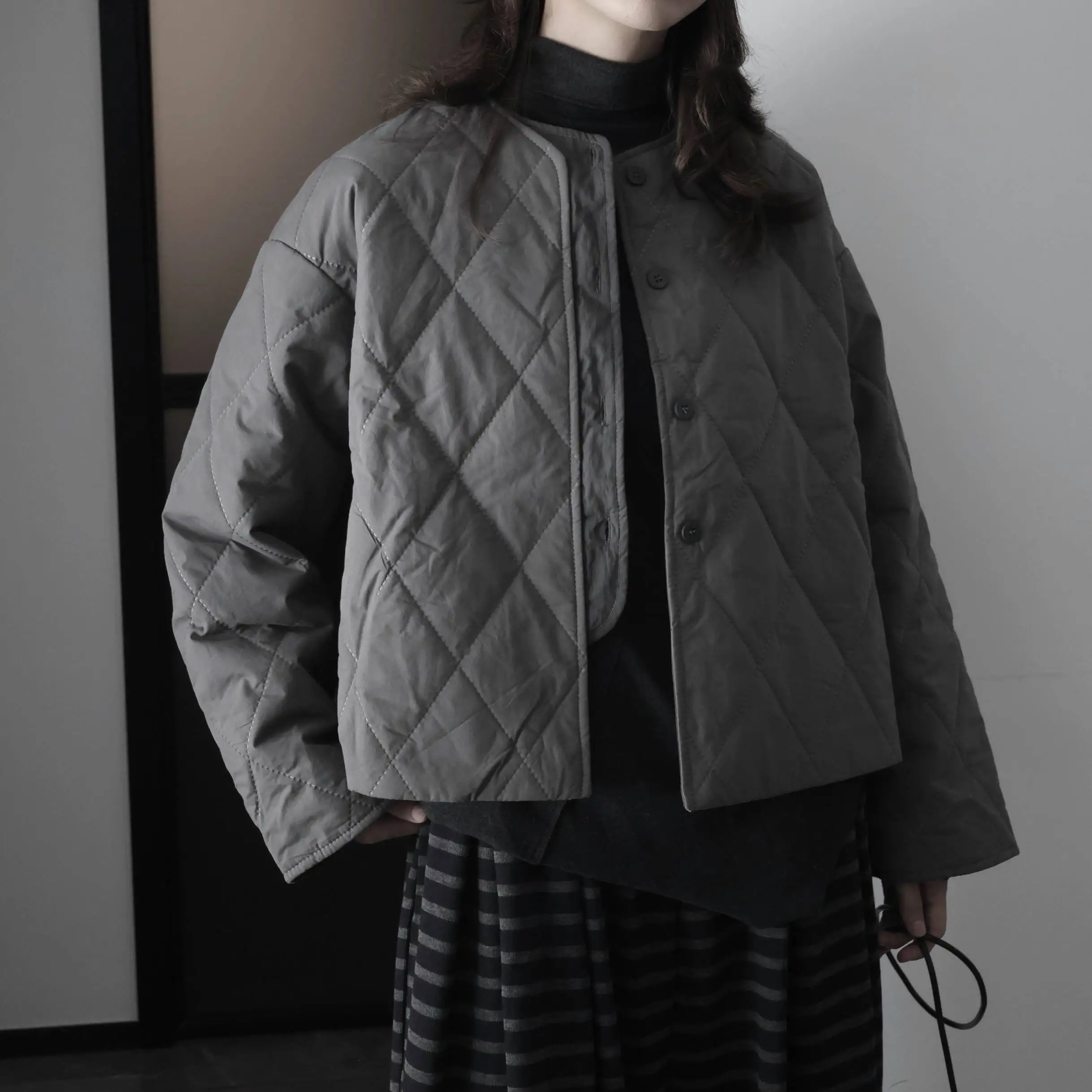 UMI MAO Yamamoto abrigo de algodón oscuro Mujer Otoño Invierno chaqueta suelta y cálida Mujer Y2K Casacos Feminino