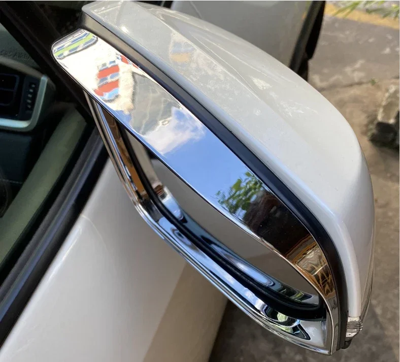 Para toyota tundra sequoia 2023 2024 2025 espelho retrovisor do carro chuva sobrancelha protetor capa quadro à prova de chuva abs espelho acessórios