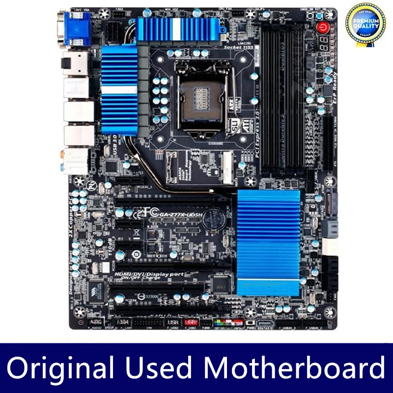 

Used GA-Z77X-UD5H Z77X-UD5H Desktop Motherboard LGA 1155 i7 i5 i3 HDMI VGA DVI LGA1155 DDR3 32GB USB2.0 SATA III Z77 motherboard