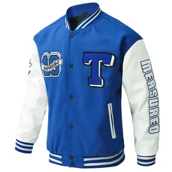 Chaqueta De Béisbol Adolescente 2024 Primavera Otoño Hombres Y Mujeres Unisex Abrigo Letra Bordado Botón Chaqueta Estilo Estudiante Dropshipping