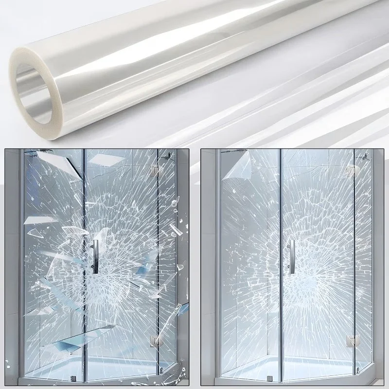 Household 50cm Wide Explosion-Proof Window Film Transparent Safety And Scratch-Resistant Film Window Glass Protection Film.
