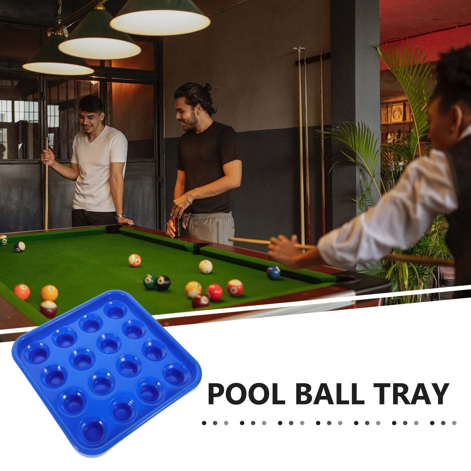

Sturdy PP Material Billiard Ball Holder Tray Pool Table Accessory 16 Balls Storage Organizer Portable Design Pool Ball Holder