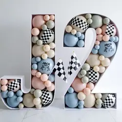Baby Letter Number Balloon Filling Box Frame Alphabet DIY Letter Baby Shower Birthday Number 30th 40th 50th Birthday Party Decor